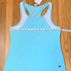 NEW WITH TAG - never worn Women’s Large Nike Training tank light blue & white